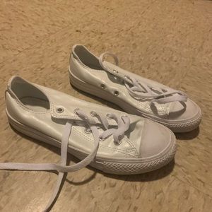 White leather converse